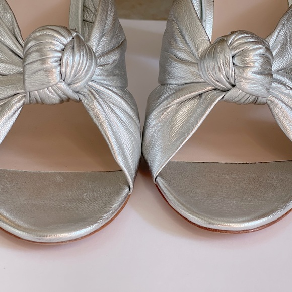 Loeffler Randall Coco Metallic Silver Heels Size 10 - Picture 11 of 16